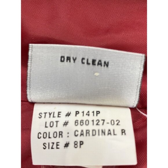 Vntg Preston & York 8P Red Wool-Blend Peacoat Double-Breasted Pocket Fully Lined - Picture 5 of 16